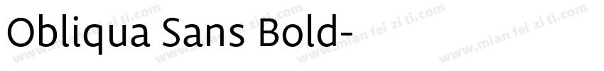 Obliqua Sans Bold字体转换